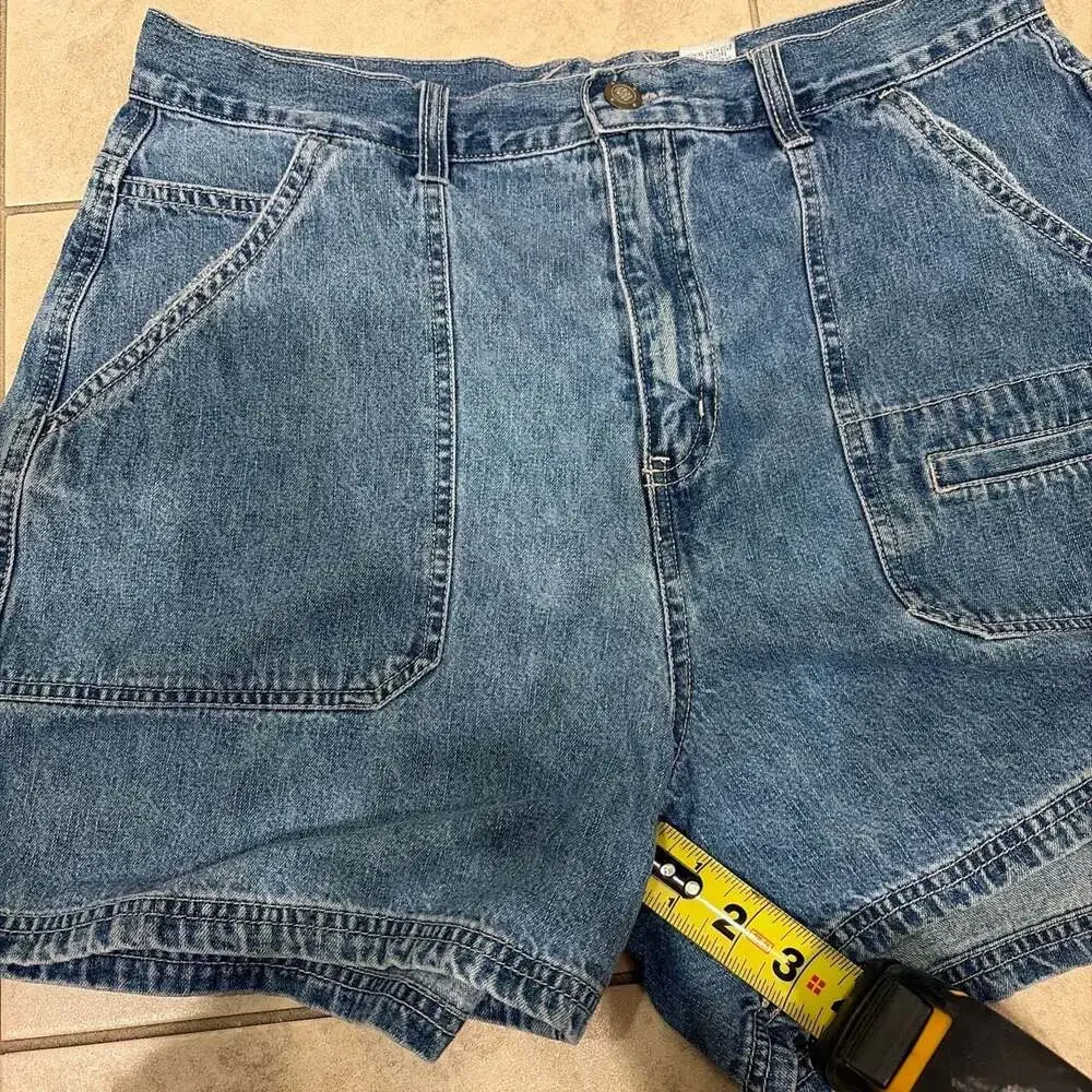 Bill Blass Vintage Y2K Denim Cargo Shorts Women's Size 12 Blue Jean High Rise